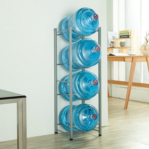 The Twillery Co.® Kurtis 4Tier Water Rack Stainless Steel Heavy Duty Water Cooler Jug Rack